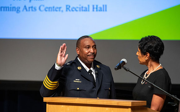 Mark Cummings Sworn In as New Bowie State Police Chief