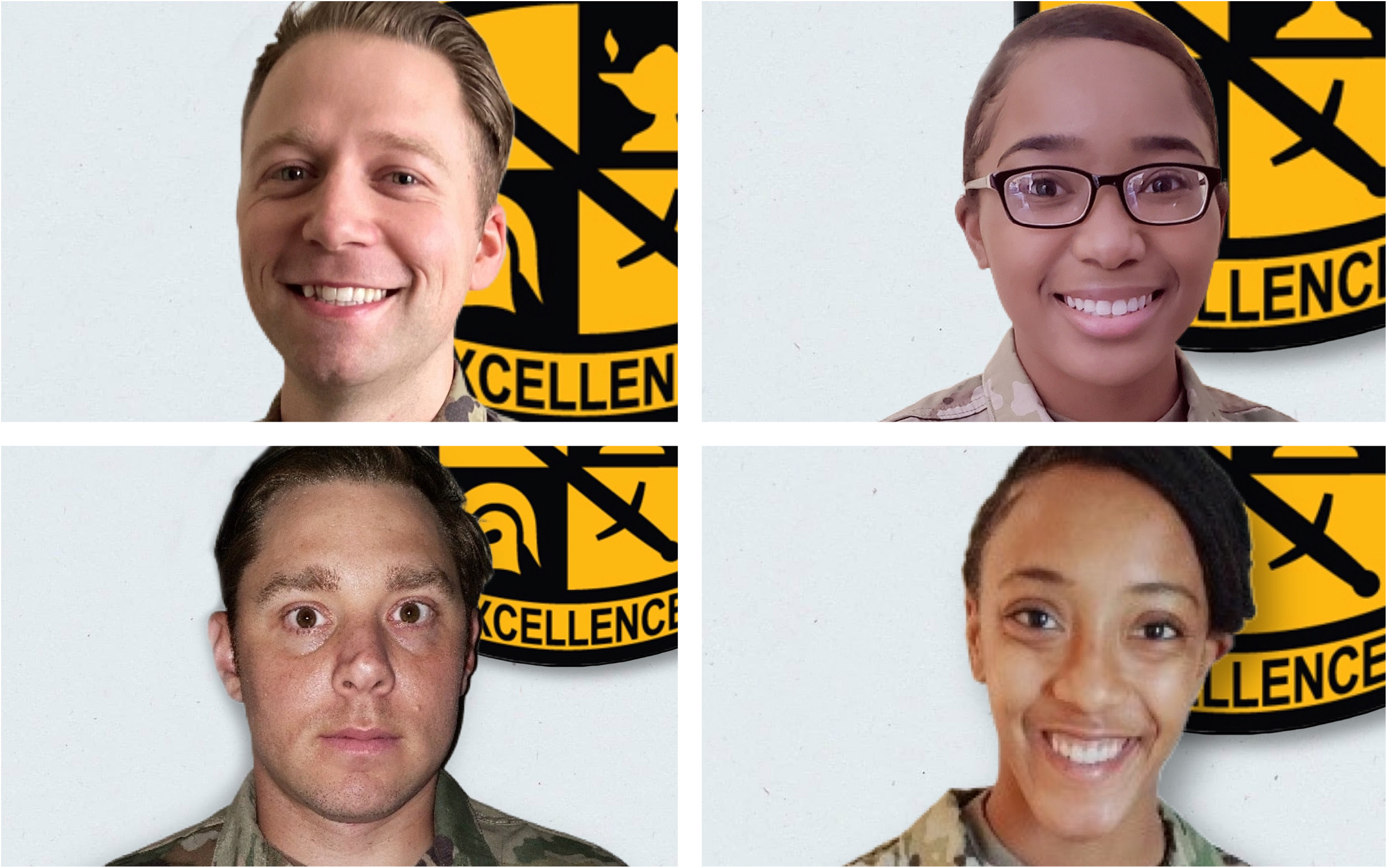 Headshots of the four cadets