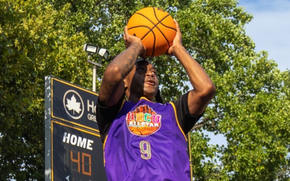 KJ West Takes His Shot on Basketball’s Biggest Playground at HBCU All-Star Showcase