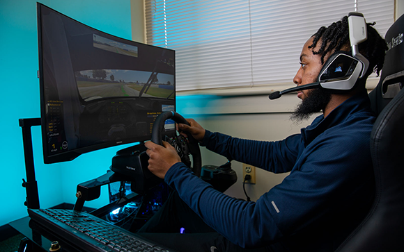 Bowie State Sports Management Program Receives NASCAR Racing Simulator
