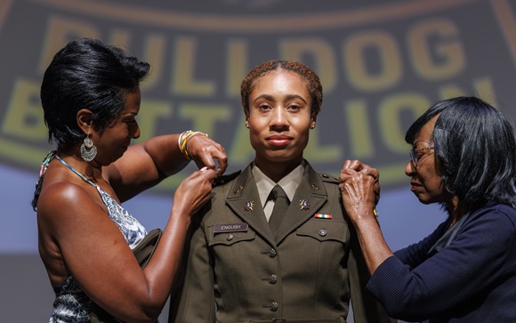 Bulldog Battalion Commissions 18 Officers at Spring 2026 Commencement