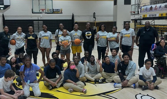Bowie State Women’s Basketball Team Hosts First Special Olympics Clinic