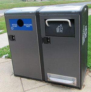 solar-powered trash compactor
