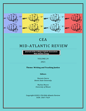 CEA Mid-Atlantic Review volume 29 cover