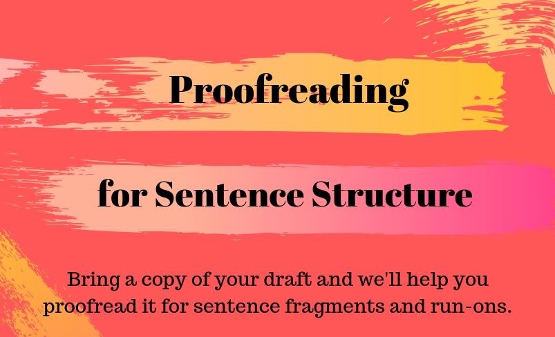 proofreading for sentence structure