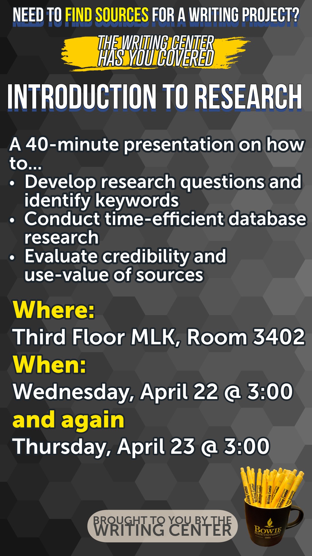 Flyer for Research Workshop