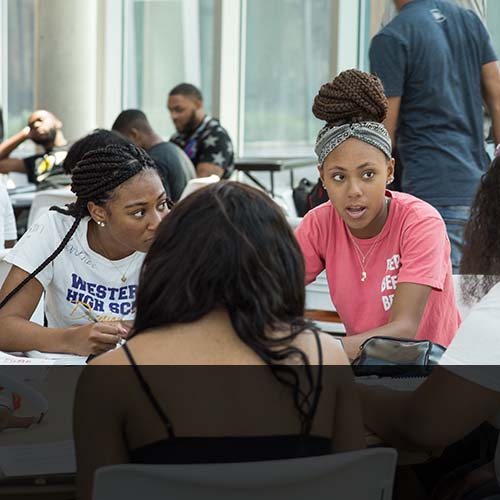 Students studying