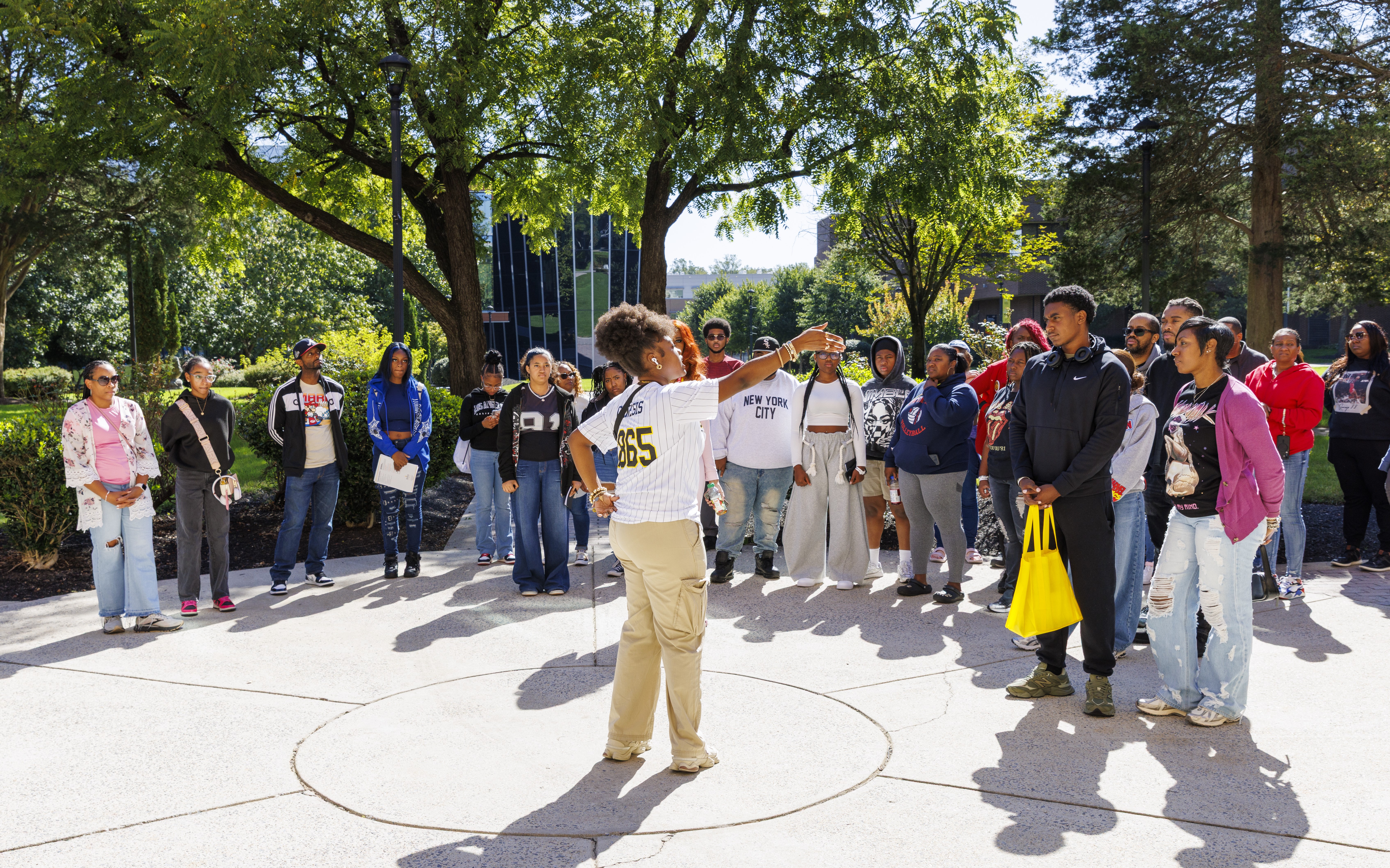 Photo of students on a campus tour