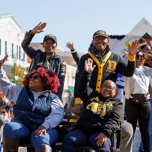 Bowie State Float Photo to promote homecoming parade 
